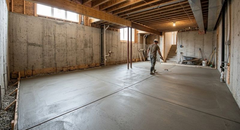 Basement Slab Installation in Woodstock, GA