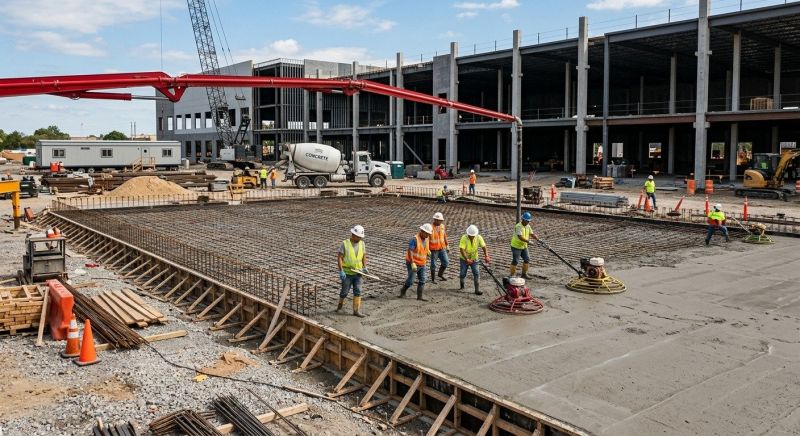 Commercial Slab Construction in Bartow County, GA