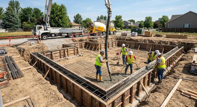 Poured Foundation Installation in Woodstock, GA